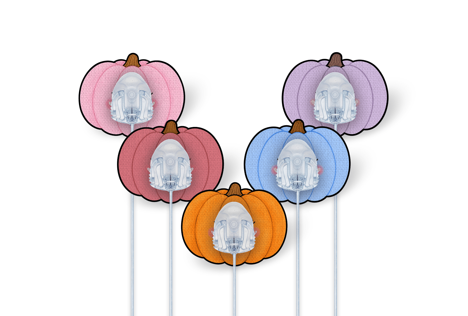 Pretty Pumpkins Patch Pack for Autosoft 90 diabetes supplies and insulin pumps