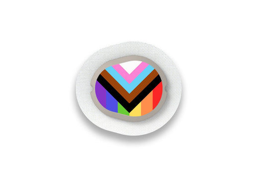 Pride Progression Sticker - Dexcom G7 / One+ Sensor for diabetes supplies and insulin pumps