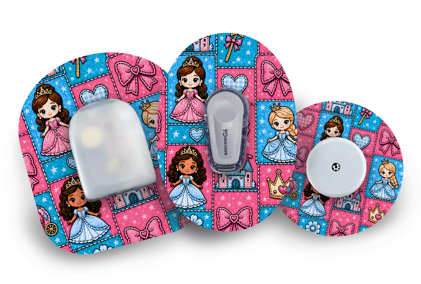 Princess Patchwork Patch for Autosoft 90 diabetes supplies and insulin pumps