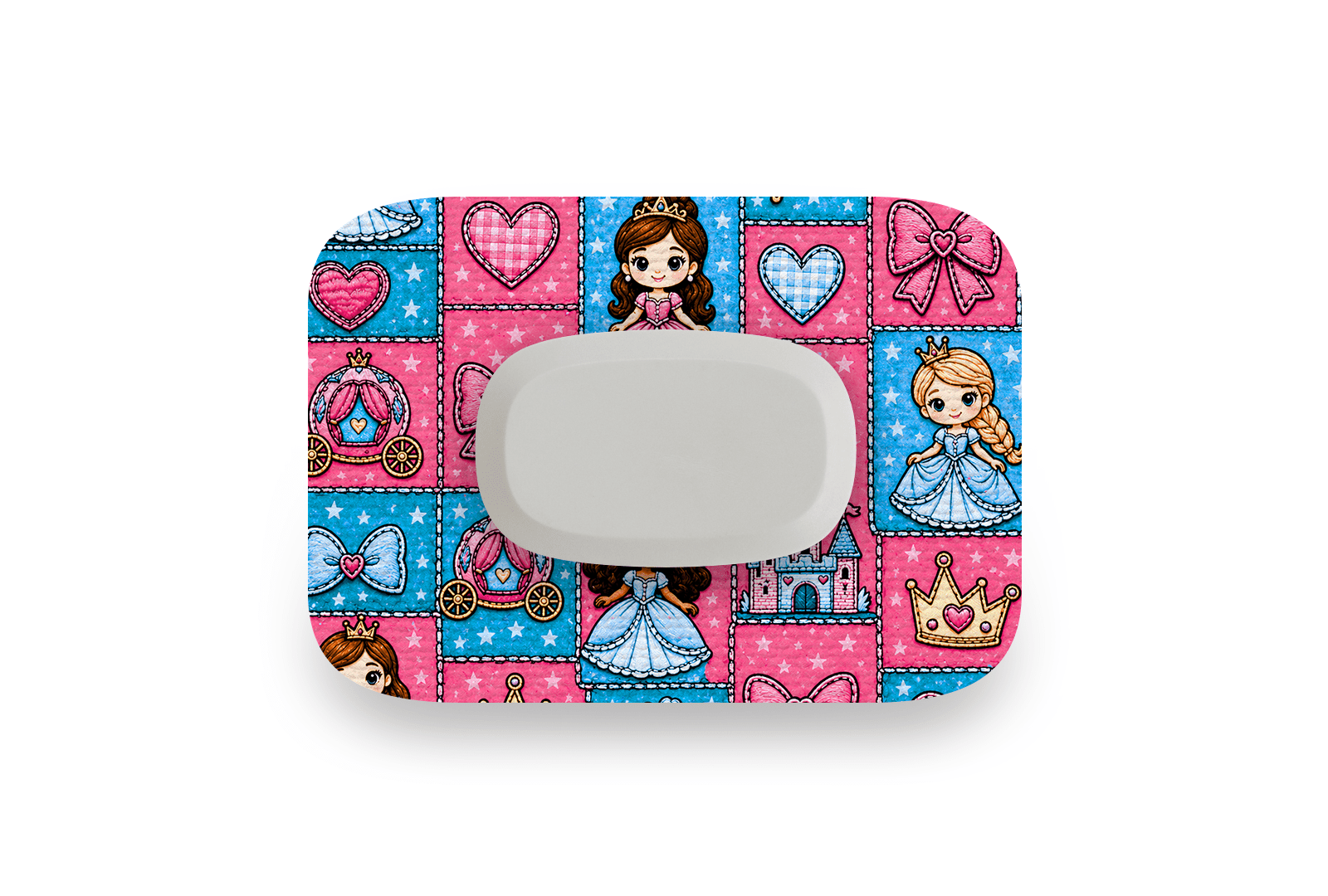 Princess Patchwork Patch for GlucoRX Aidex diabetes supplies and insulin pumps