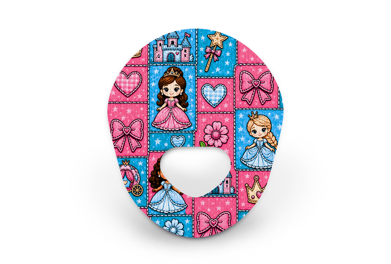 Princess Patchwork Patch - Guardian Enlite for Single diabetes supplies and insulin pumps