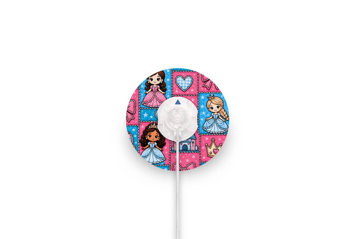 Princess Patchwork Patch - Minimed QuickSet for Single diabetes supplies and insulin pumps