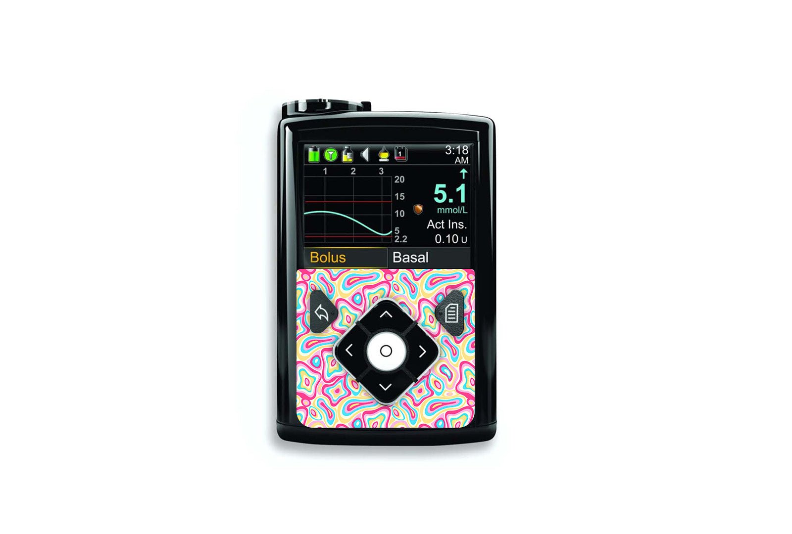Psychedelic Sticker for Novopen 4, 5, 6, or Echo diabetes supplies and insulin pumps