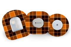 Pumpkin Plaid Patch for Freestyle Libre 2 diabetes supplies and insulin pumps