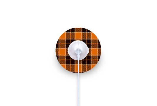 Pumpkin Plaid Patch - mylife Orbit for Single diabetes supplies and insulin pumps