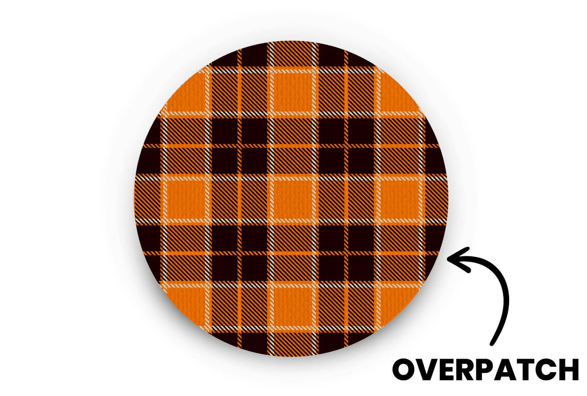 Pumpkin Plaid Patch - Overpatches for Single diabetes supplies and insulin pumps