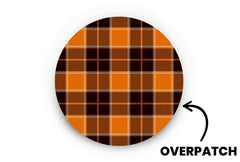 Pumpkin Plaid Patch - Overpatches for Single diabetes supplies and insulin pumps