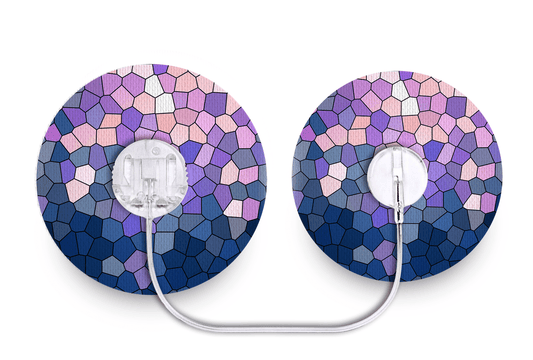 Purple Glass Patch - Tru - Steel for Single diabetes supplies and insulin pumps