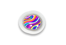  Purple Swirl Sticker - Dexcom G7 for diabetes supplies and insulin pumps