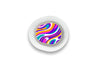 Purple Swirl Sticker for Novopen diabetes supplies and insulin pumps