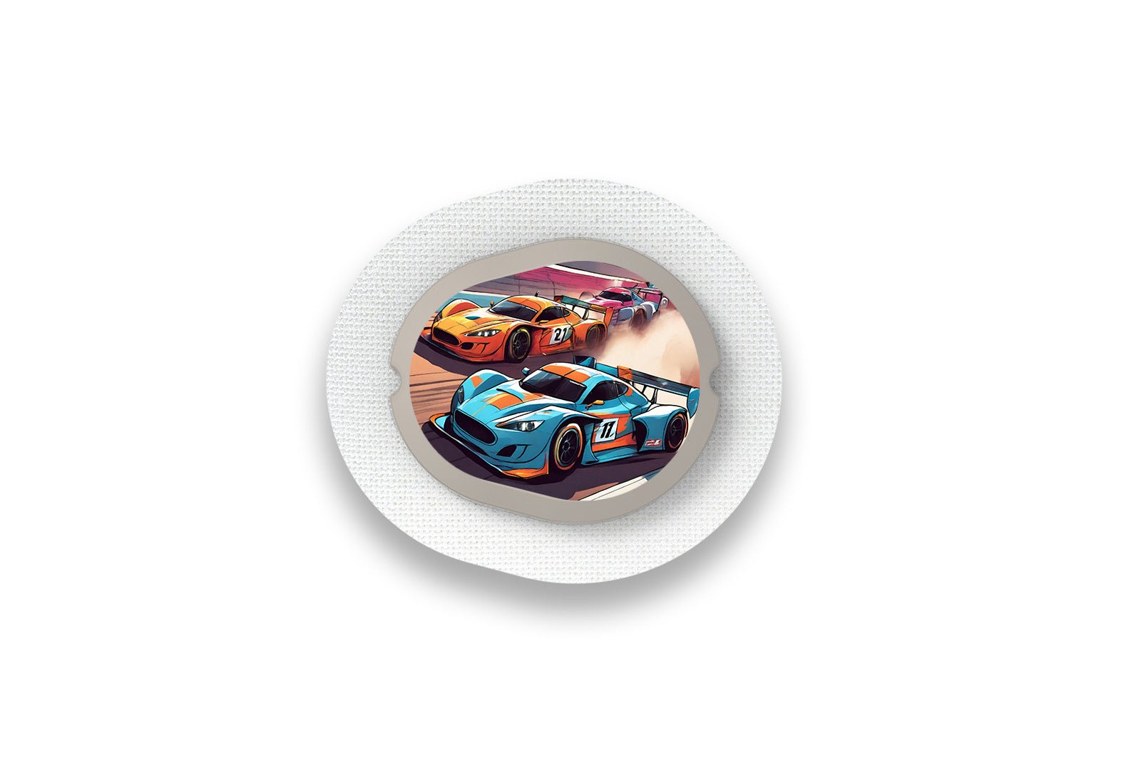Race Car Sticker for Novopen 4, 5, 6, or Echo diabetes supplies and insulin pumps