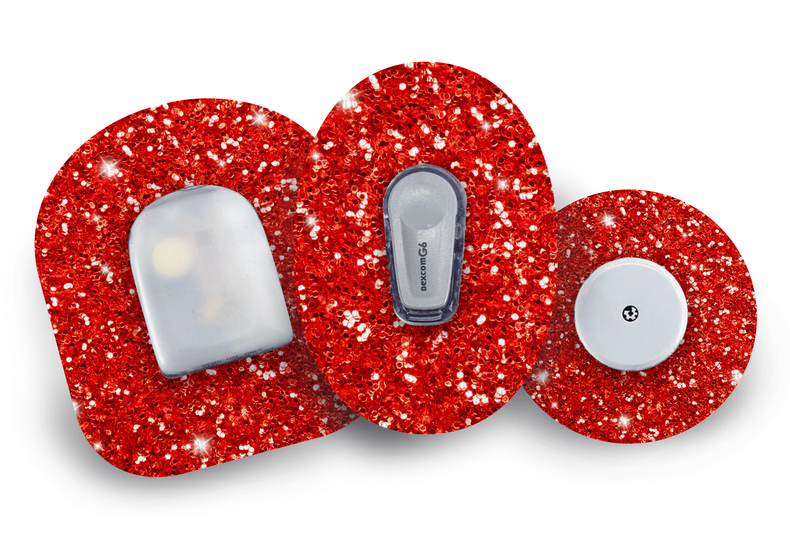 Shop Red Glitter Patch today - Protect your CGM - Trusted by thousands ...