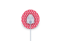 Red Polka Dot Patch for Freestyle Libre diabetes supplies and insulin pumps