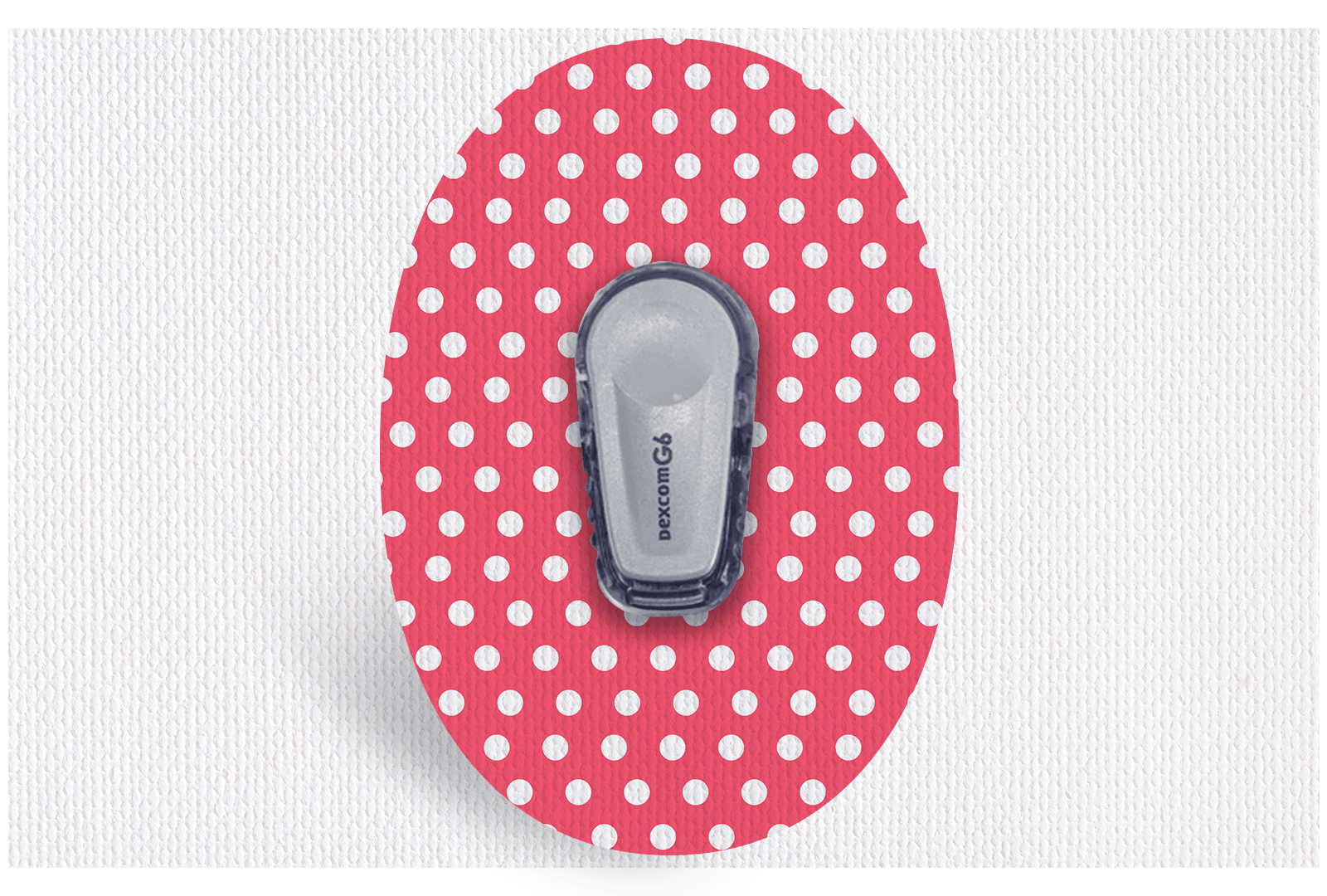 Red Polka Dot Patch for Freestyle Libre diabetes supplies and insulin pumps