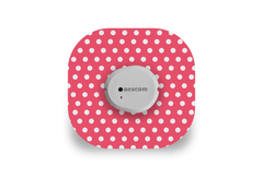 Red Polka Dot Patch for Freestyle Libre diabetes supplies and insulin pumps