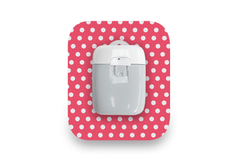 Red Polka Dot Patch for Freestyle Libre diabetes supplies and insulin pumps