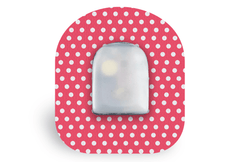 Red Polka Dot Patch for Freestyle Libre diabetes supplies and insulin pumps
