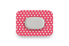 Red Polka Dot Patch for Freestyle Libre diabetes supplies and insulin pumps