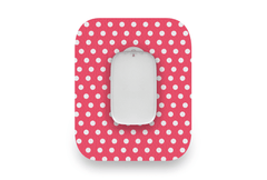 Red Polka Dot Patch for Freestyle Libre diabetes supplies and insulin pumps