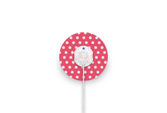 Red Polka Dot Patch for Freestyle Libre diabetes supplies and insulin pumps