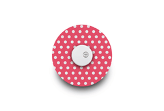 Red Polka Dot Patch for Freestyle Libre diabetes supplies and insulin pumps