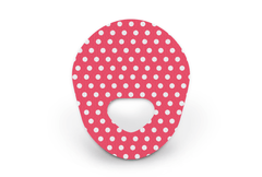 Red Polka Dot Patch for Freestyle Libre diabetes supplies and insulin pumps
