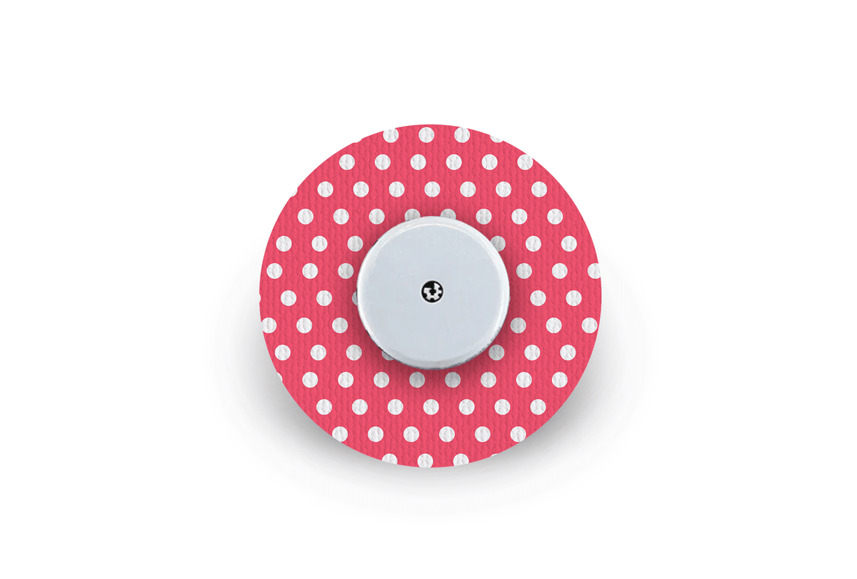 Red Polka Dot Patch - Freestyle Libre for Freestyle Libre diabetes supplies and insulin pumps