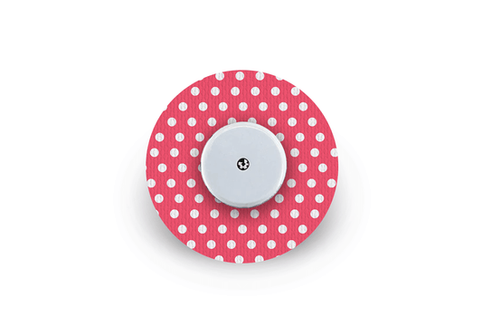 Red Polka Dot Patch - Freestyle Libre for Freestyle Libre diabetes supplies and insulin pumps