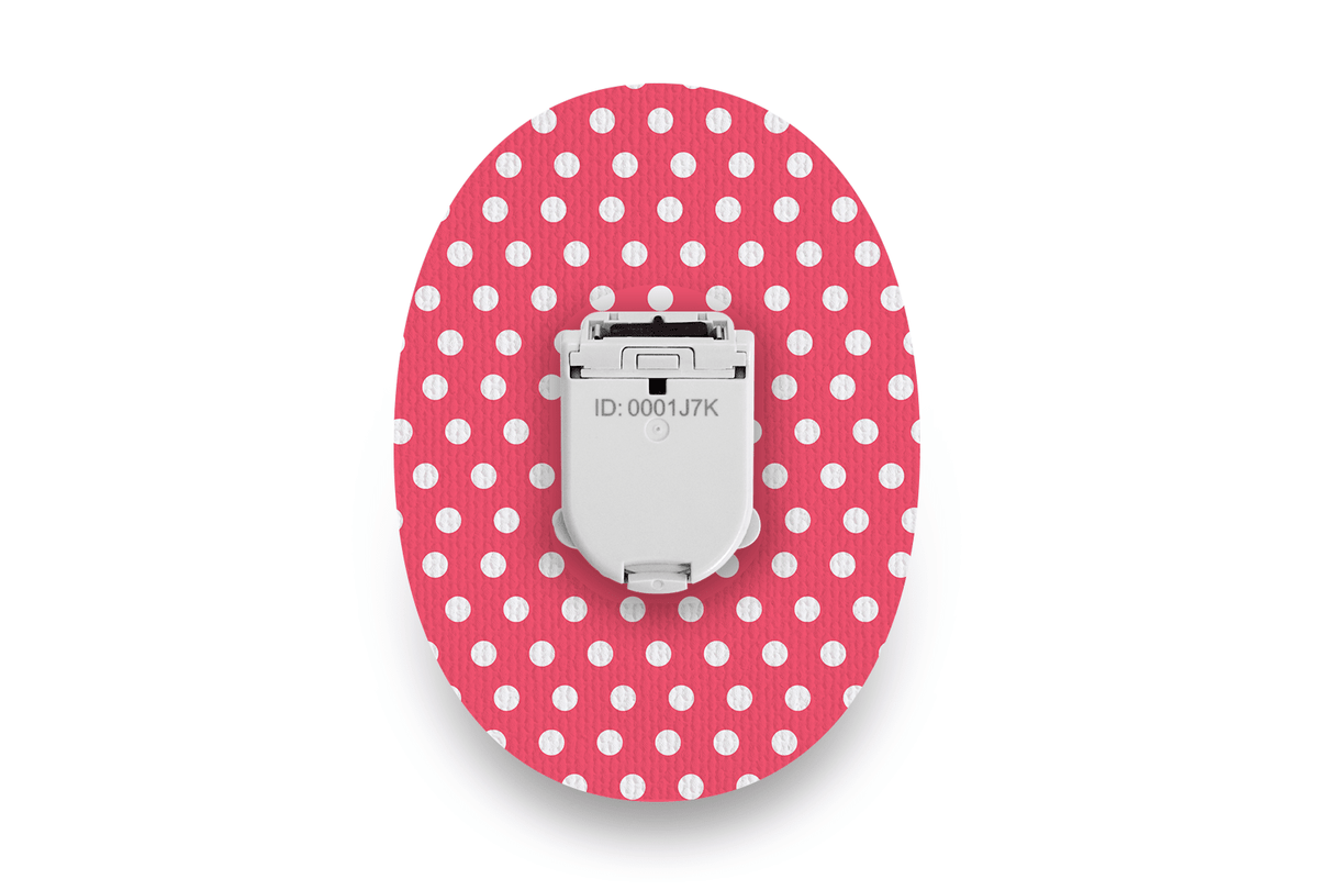 Red Polka Dot Patch - Glucomen Day for Single diabetes supplies and insulin pumps