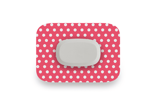 Red Polka Dot Patch - GlucoRX Aidex for Single diabetes supplies and insulin pumps