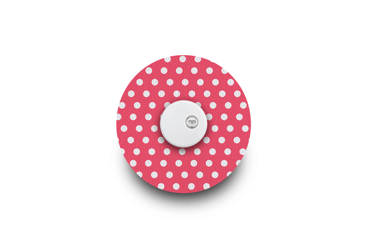 Red Polka Dot Patch - Libre 3 for Single diabetes supplies and insulin pumps