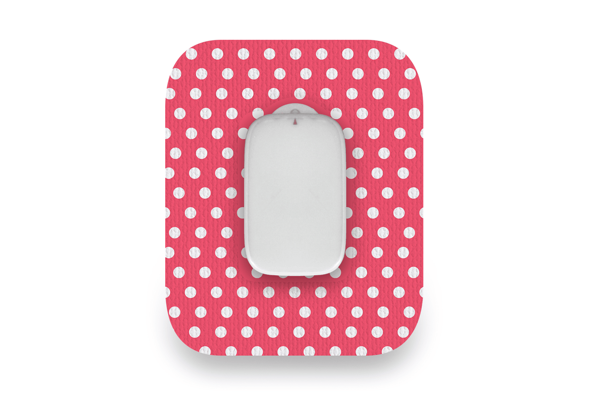 Red Polka Dot Patch - Medtrum CGM for Single diabetes supplies and insulin pumps