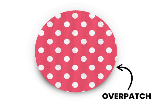 Red Polka Dot Patch - Overpatches for Single diabetes supplies and insulin pumps