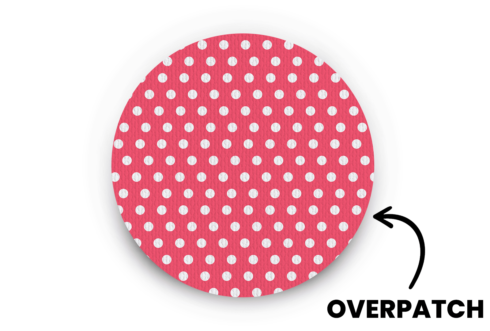 Red Polka Dot Patch - Overpatches for Single diabetes supplies and insulin pumps