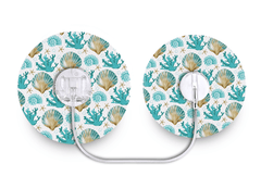 Seashells Patch - Tru - Steel for Single diabetes supplies and insulin pumps