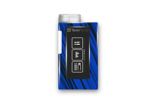 Sharp Blue and Black Sticker for Novopen 4, 5, 6, or Echo diabetes supplies and insulin pumps