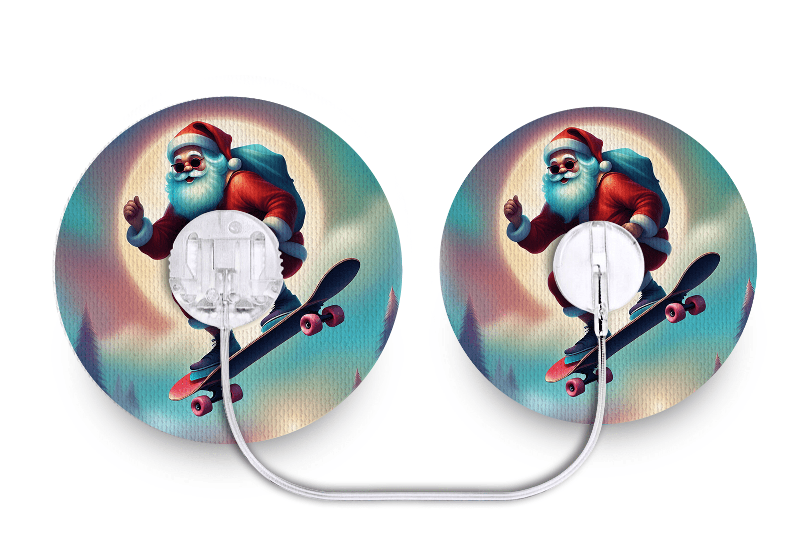 Skateboard Santa Patch for Tru - Steel diabetes supplies and insulin pumps