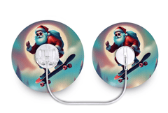 Skateboard Santa Patch for Tru - Steel diabetes supplies and insulin pumps