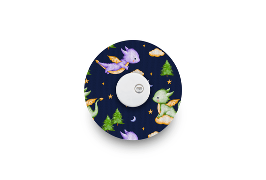 Sleepy Dragons Patch - Overpatches for Single diabetes supplies and insulin pumps