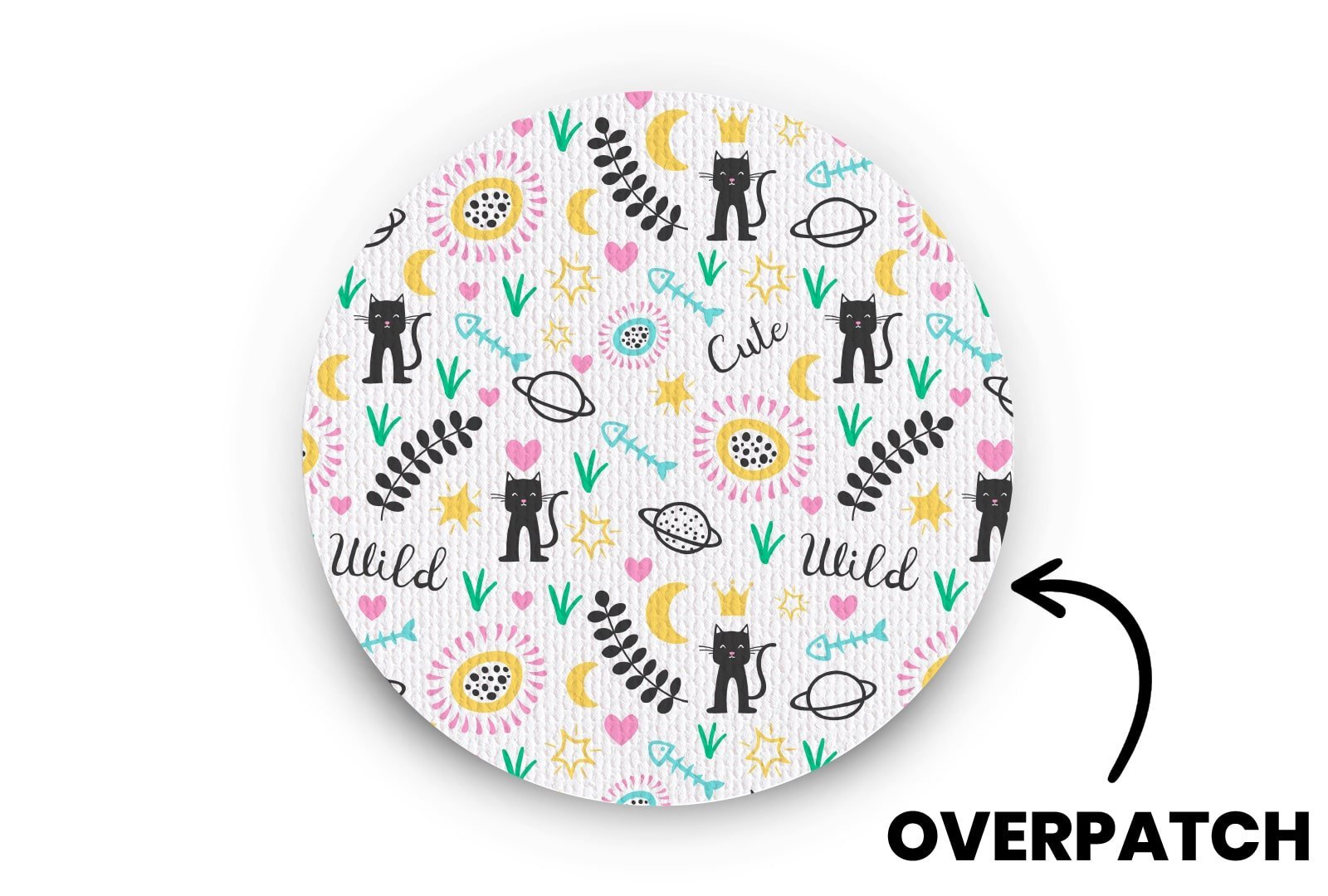 Space Cats Patch - Overpatches for Single diabetes supplies and insulin pumps
