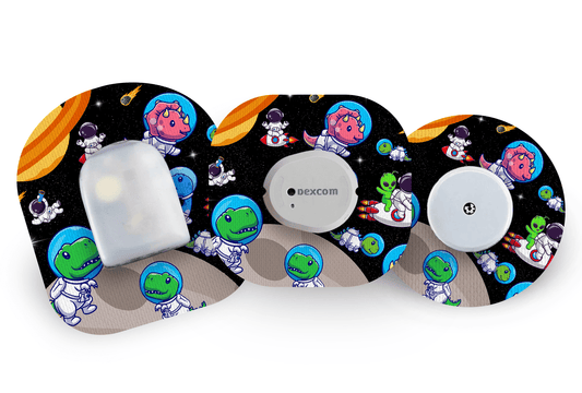 Space Dinosaur Patch - 20 Pack for Freestyle Libre 2 diabetes supplies and insulin pumps