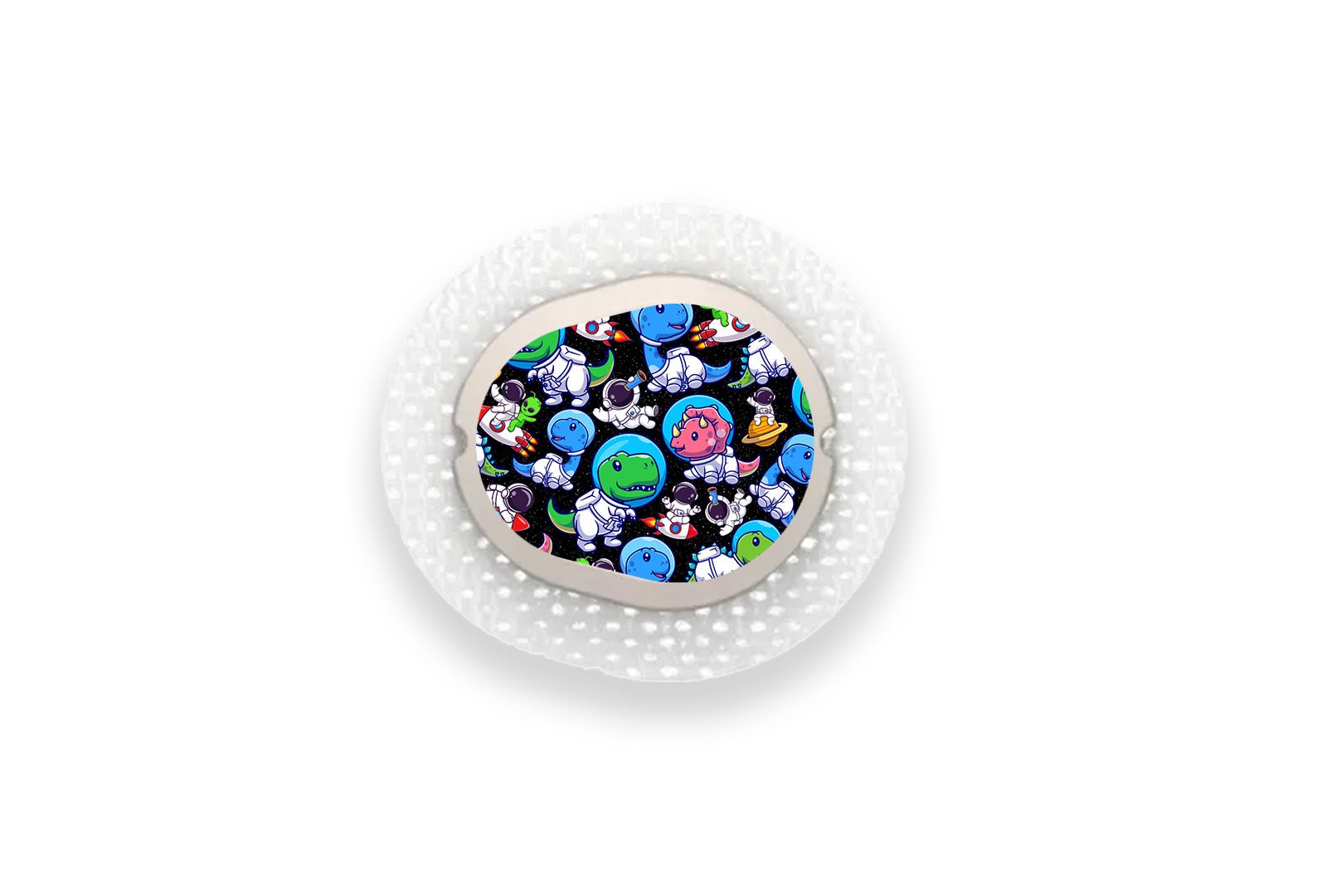 Space Dinosaur Sticker for Novopen 4, 5, 6, or Echo diabetes supplies and insulin pumps
