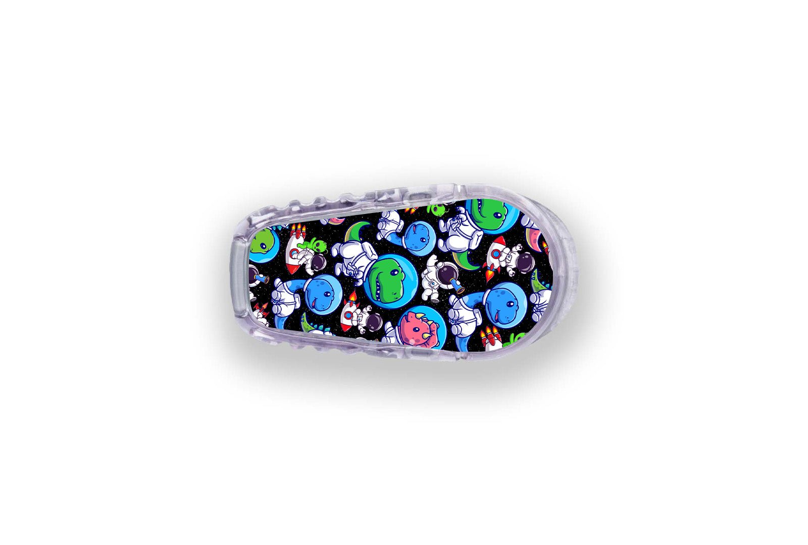Space Dinosaur Sticker for Novopen 4, 5, 6, or Echo diabetes supplies and insulin pumps