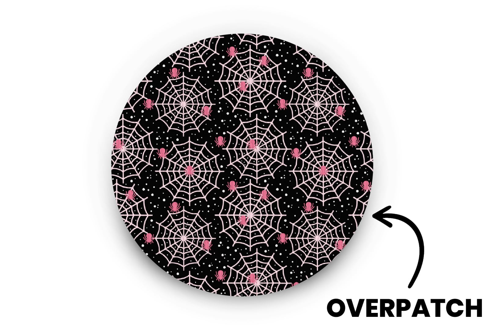 Sparkling Spider Web Patch - Overpatches for Single diabetes supplies and insulin pumps