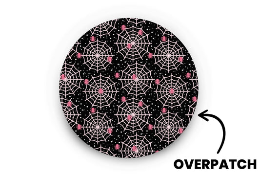 Sparkling Spider Web Patch - Overpatches for Single diabetes supplies and insulin pumps