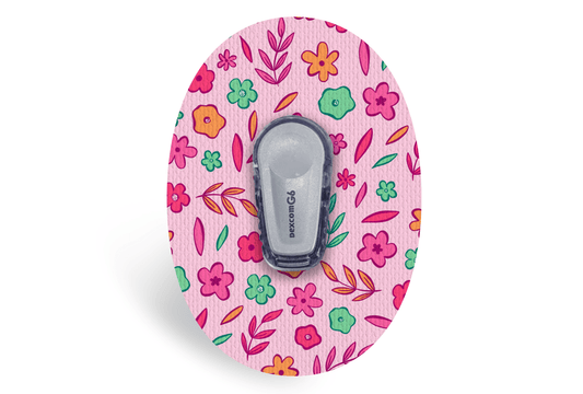 Spring Doodle Patch - Dexcom G6 / One for Single diabetes supplies and insulin pumps