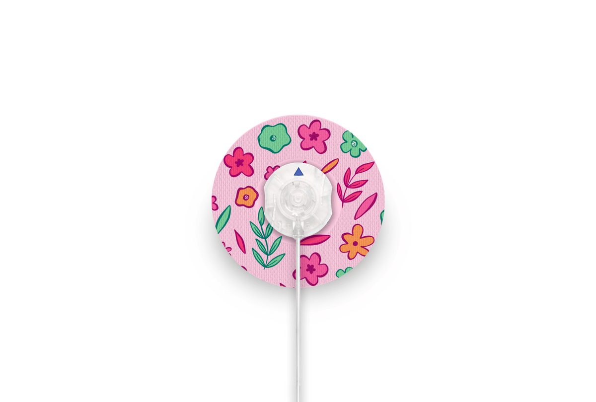 Spring Doodle Patch - Minimed QuickSet for Single diabetes supplies and insulin pumps