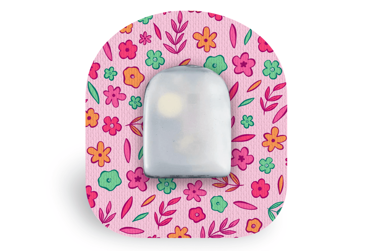 Spring Doodle Patch - Omnipod for Single diabetes supplies and insulin pumps