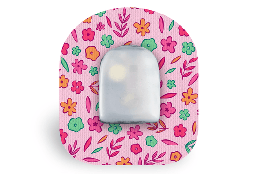 Spring Doodle Patch - Omnipod for Single diabetes supplies and insulin pumps