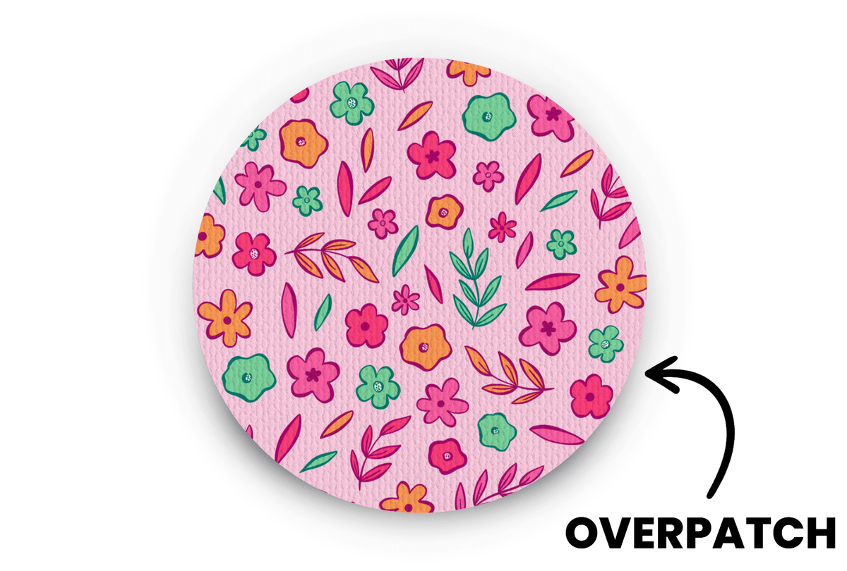 Spring Doodle Patch - Overpatches for Single diabetes supplies and insulin pumps